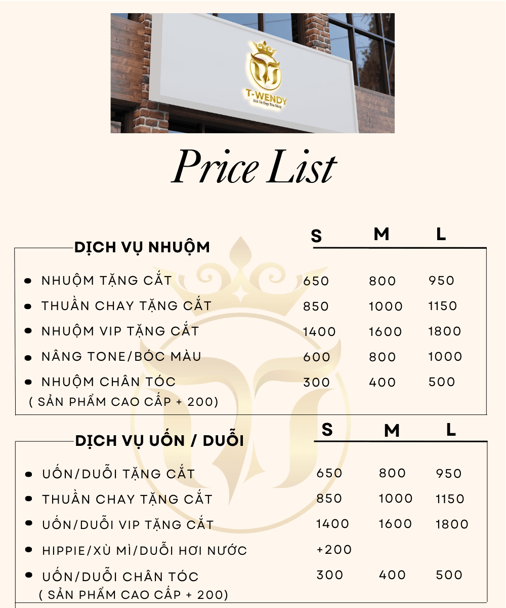 Bảng Giá Dịch Vụ Uốn Tóc - Hình 2