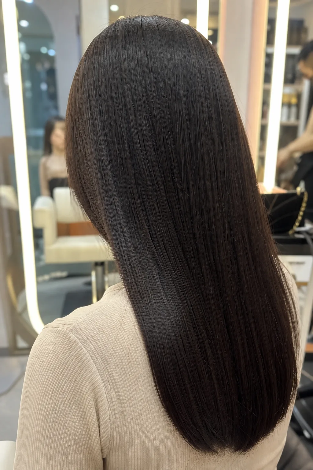 Kết quả duỗi thuần chay tại Twendy Hair, dịu nhẹ cho tóc đã nhuộm
